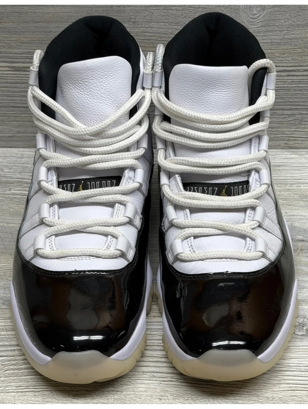 Air Jordan 11 Retro Concord White Black Gold Basketball Shoes Men's Size 11
